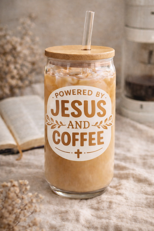 powered by Jesus & coffee (decal)