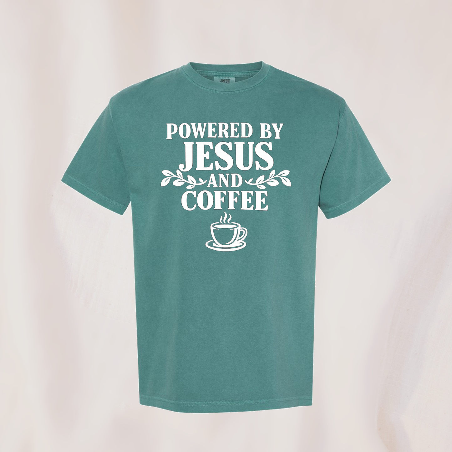 Powered by Jesus and Coffee (t-shirt)
