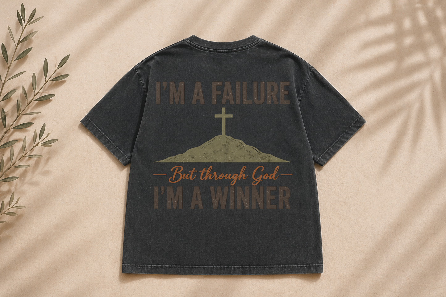 Through God I’m a Winner – Comfort Colors T-Shirt (Faith Statement Tee)