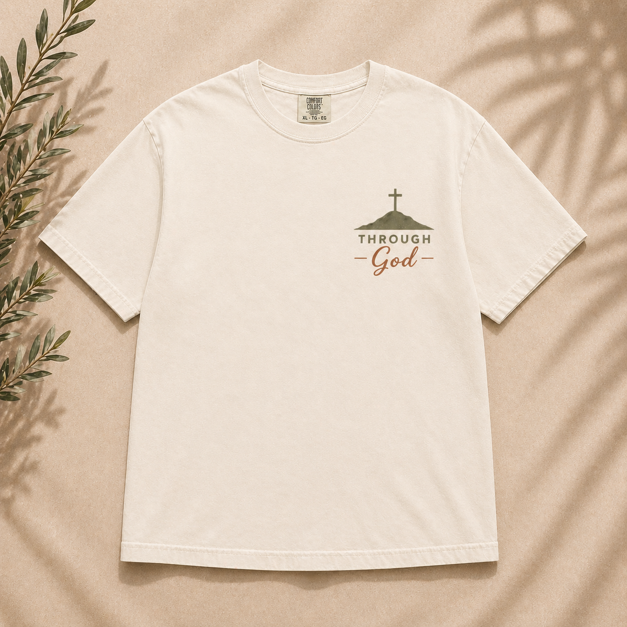 Through God I’m a Winner – Comfort Colors T-Shirt (Faith Statement Tee)