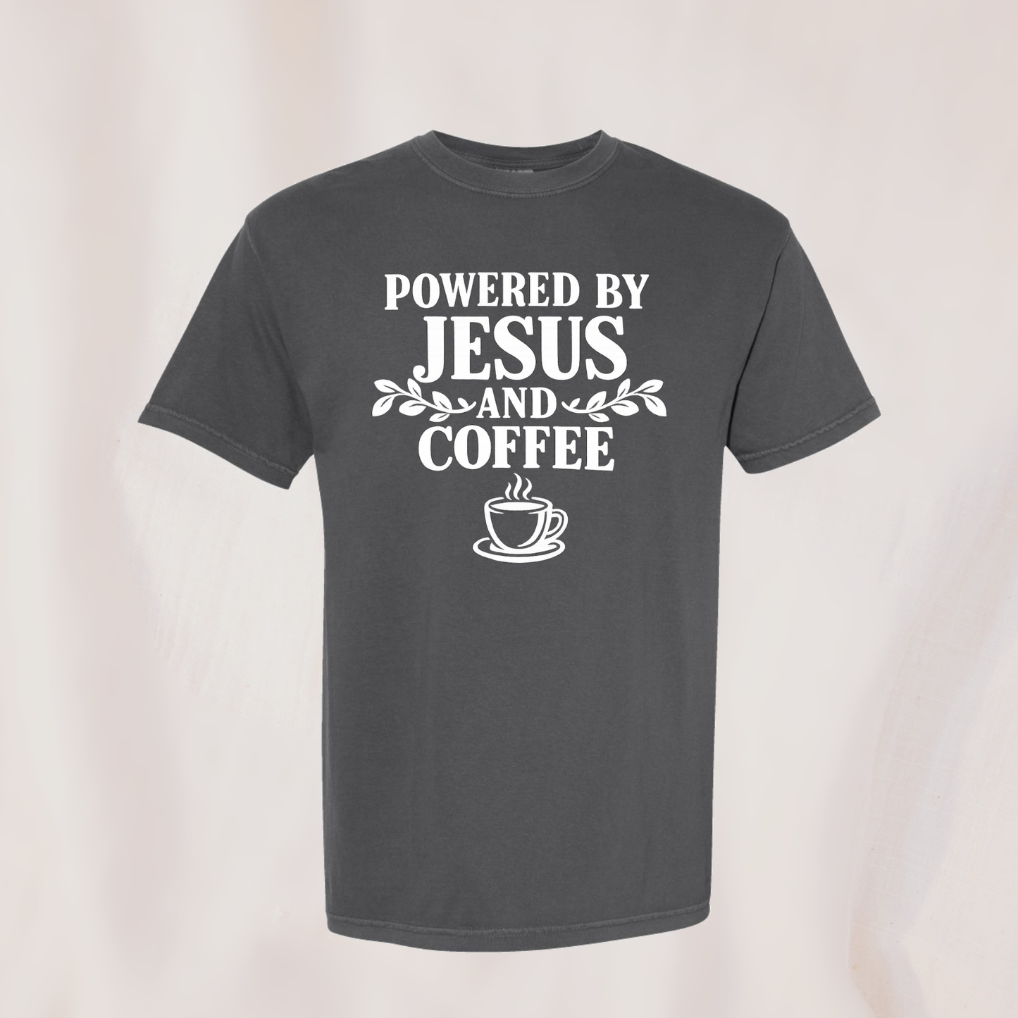Powered by Jesus and Coffee (t-shirt)